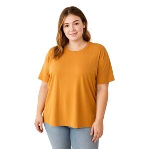 NWOT Zenana Mustard Yellow Oversized Crewneck Tunic Top Women’s Size Large